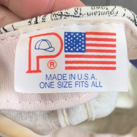 Vintage Indiana Road Map Snapback Hat Mens OSFA Blue White P Caps Made in USA - Picture 14 of 15